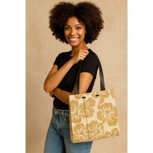 Monica by Magli Purse Vintage Made In Italy Womens Handbag Leather Trim